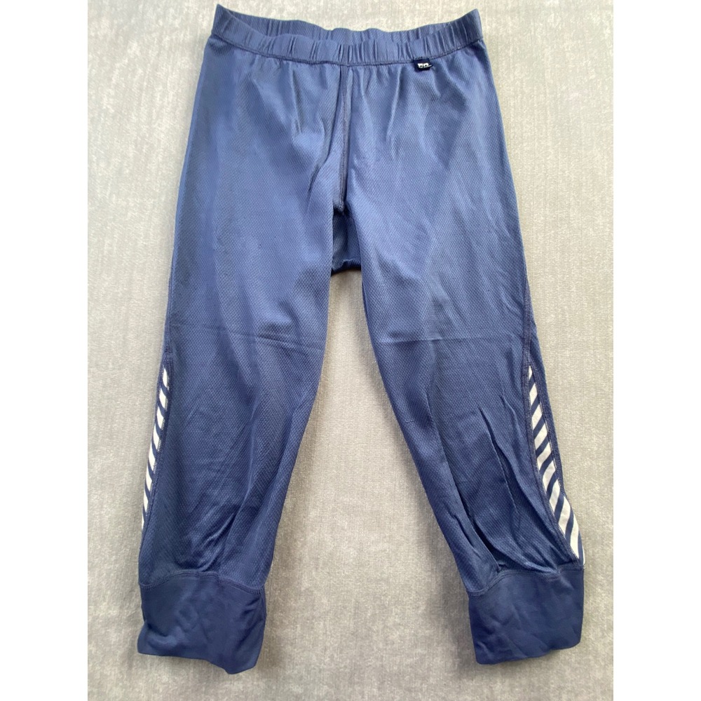 Helly Hansen Lifa Base Layer Pants‎ Blue Mesh 3/4 Cropped Leggings Womens Medium